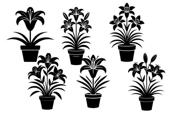 Download Potted Flower Silhouette Svg Bundle - Premium Resources