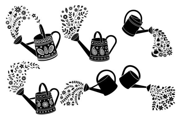 Download Floral Watering Can Design Svg Bundle - Premium Resources