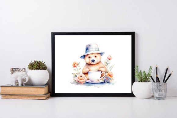 Download Watercolor Bear Wearing Jacket Wearing - Watercolor bear Collection