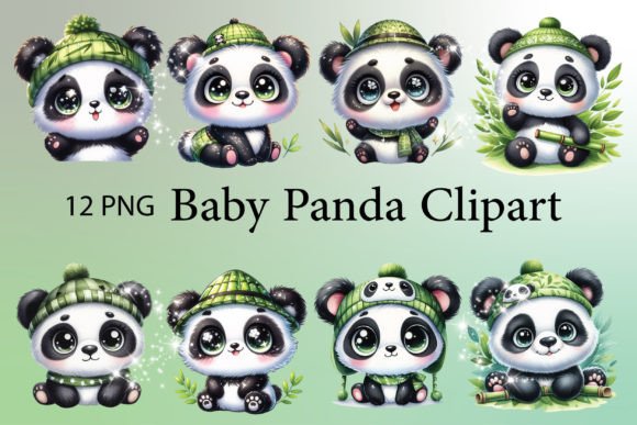 Download Cute Watercolor Bear Baby Panda Clipart - Watercolor bear Collection